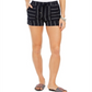 Shorts femininos listrados de linho e linho estilo &amp; co, azul, tamanho extragrande