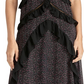 Vestido casual feminino Rachel Roy Leta com babados florais, preto, tamanho 14