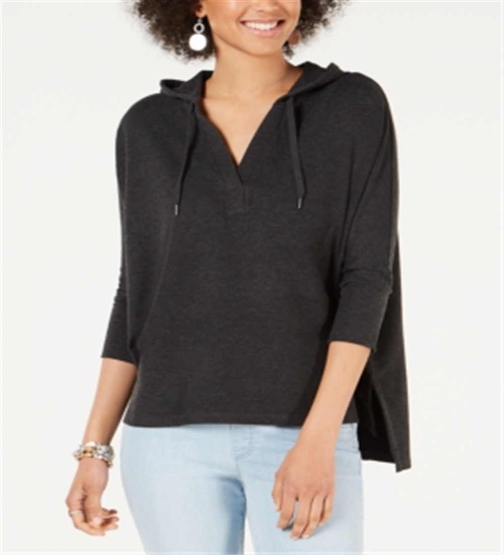 Moletom com capuz feminino Style &amp; Co, preto, tamanho pequeno M