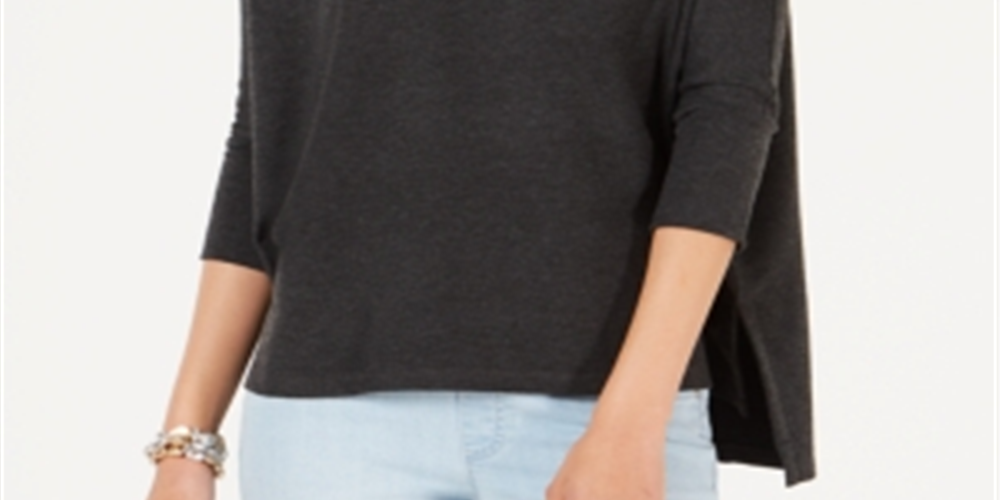 Moletom com capuz feminino Style &amp; Co, preto, tamanho pequeno M