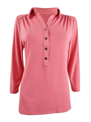 Camisa polo feminina de malha Charter Club rosa tamanho médio
