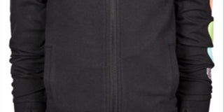 Jaqueta ativa Ideology Little Girl's Heart Sleeve, preta, tamanho 5