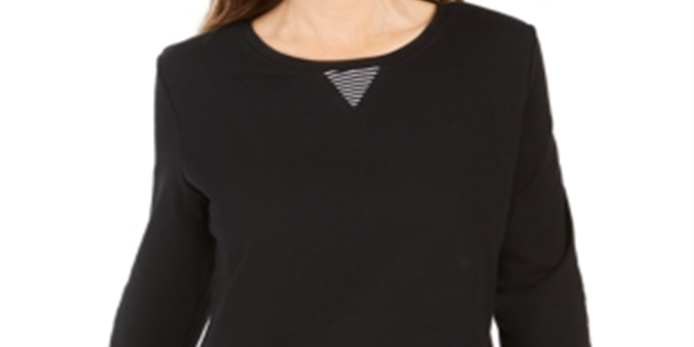 Karen Scott Blusa Feminina Listrada Preta Tamanho Pequeno