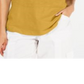 Camiseta feminina manga curta estilo &amp; co, amarela, tamanho GG