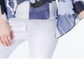 Blusa feminina Alfani com estampa de manga anjo, azul, tamanho pequeno G