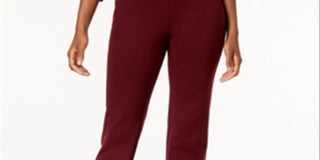 Calça feminina Charter Club Pull-on Ponte Knit Roxa Tamanho 4 Petite