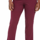Calça feminina JM Collection Jacquard reta, roxa, tamanho X-S