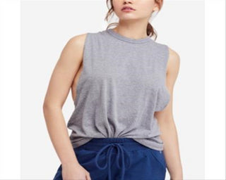 Camiseta sem mangas feminina Free People, roxa, tamanho M