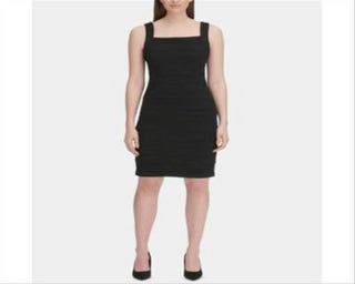 Vestido curto bordado feminino Tommy Hilfiger, preto, tamanho 10