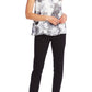 Vince Camuto Blusa Melody Aquarela Feminina Branca Tamanho XX-S