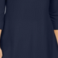 Túnica feminina JM Collection com ilhós e ombros descobertos, azul, tamanho X-S