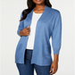 Karen Scott Cardigan Feminino Frente Aberta Azul Tamanho P
