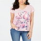 Estilo &amp; Co Feminino Estampa Gráfica Cano Alto Baixo Rosa Tamanho Médio