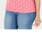 Camisa polo feminina estampada Charter Club rosa tamanho grande