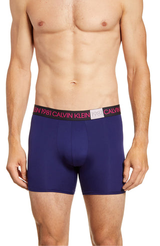Cueca Boxer Calvin Klein Masculina Bold Cotton Stretch Azul Marinho Tamanho X-G