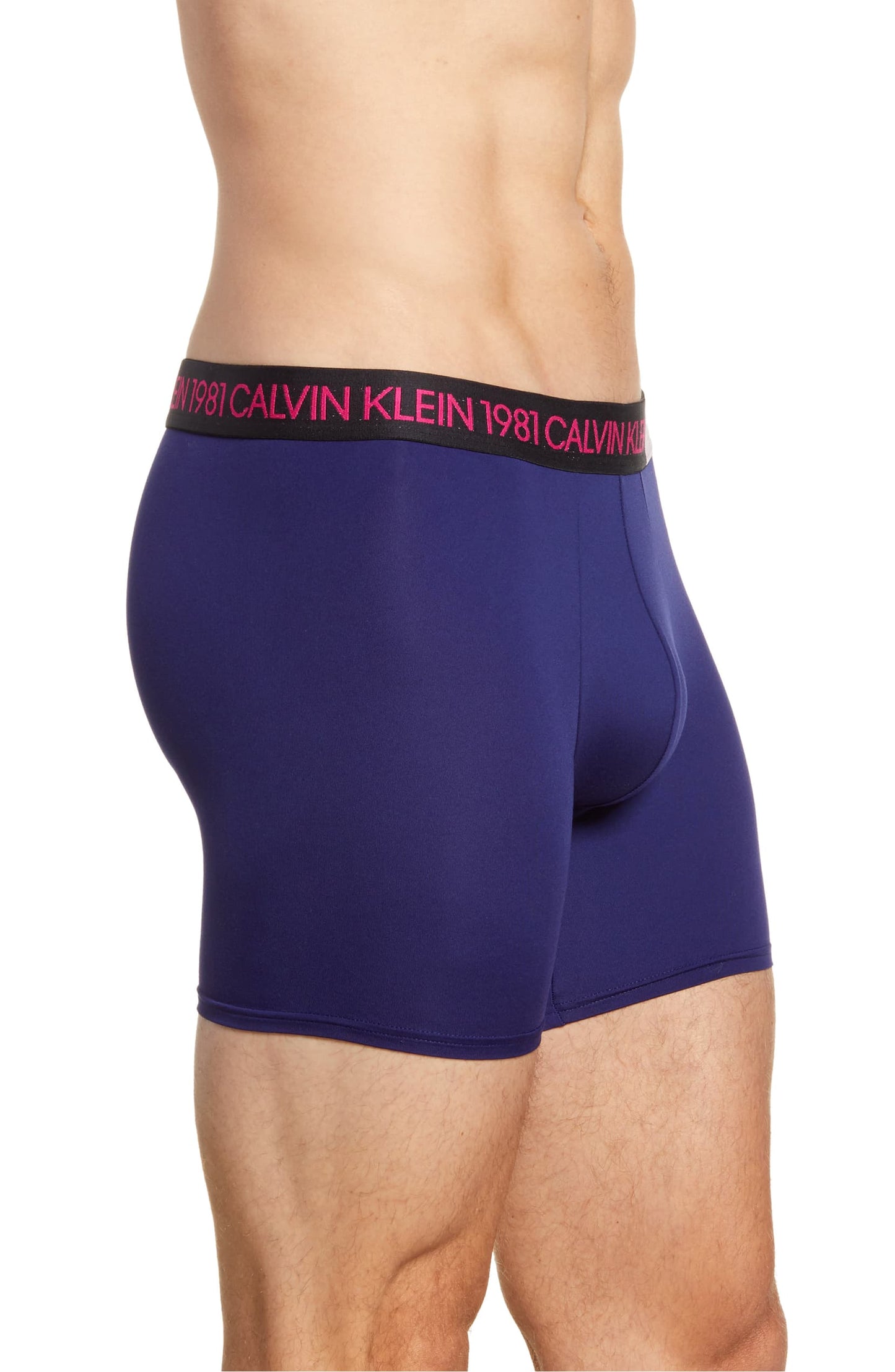 Cueca Boxer Calvin Klein Masculina Bold Cotton Stretch Azul Marinho Tamanho X-G