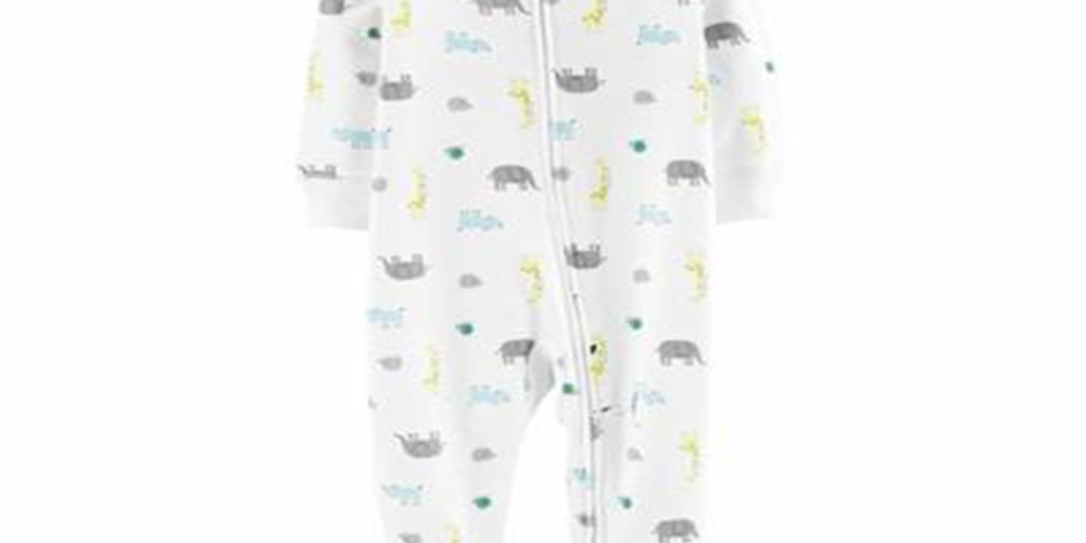 Carter's Baby Boy's Footed Sleep &amp; Play Branco Tamanho 9MOS