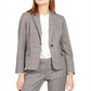 Calvin Klein Blazer Xadrez Feminino de Um Botão Cinza Tamanho 4