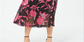 Alfani Women's Floral Print A Line Skirt Pink Size 2 Petite