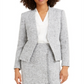 Calvin Klein Blazer Feminino Tweed Frente Aberta Cinza Tamanho 4