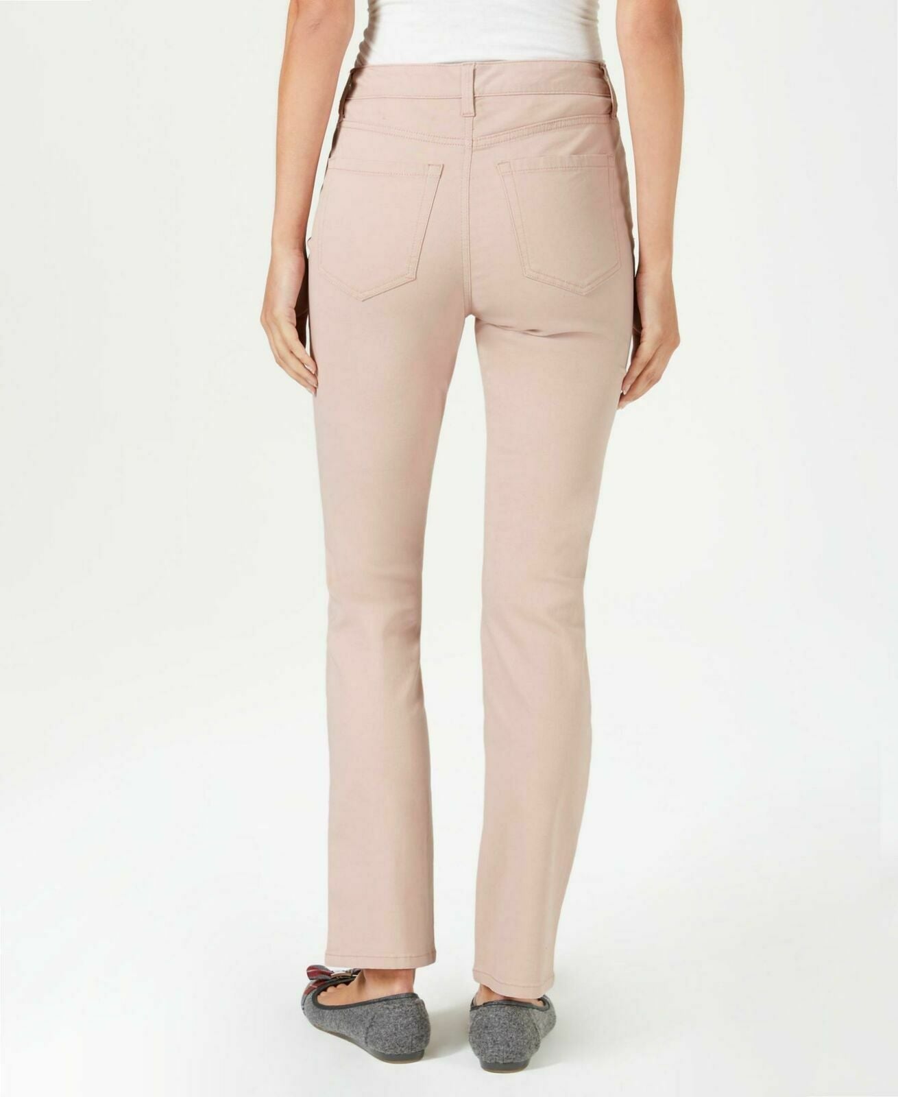 Calça jeans feminina Charter Club Lexington reta, tamanho amêndoa, 16S