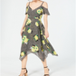 Vestido MIDI Floral Vichy Feminino INC International Concepts Azul Floral Tamanho Pequeno P