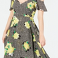 Vestido MIDI Floral Vichy Feminino INC International Concepts Azul Floral Tamanho Pequeno P