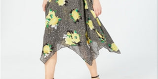 Vestido MIDI Floral Vichy Feminino INC International Concepts Azul Floral Tamanho Pequeno P