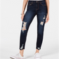 Calças jegging jeans rasgadas Indigo Rein Junior, azul, tamanho 11