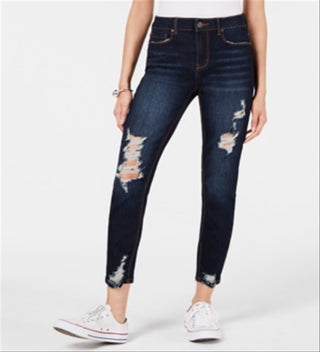 Calças jegging jeans rasgadas Indigo Rein Junior, azul, tamanho 11