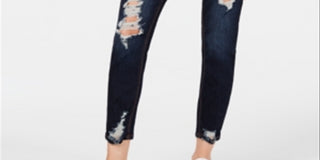 Calças jegging jeans rasgadas Indigo Rein Junior, azul, tamanho 11