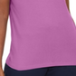 Camiseta feminina Karen Scott de algodão com acabamento em crochê, roxa, tamanho XS