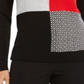 Suéter feminino patchwork Charter Club preto tamanho pequeno GG