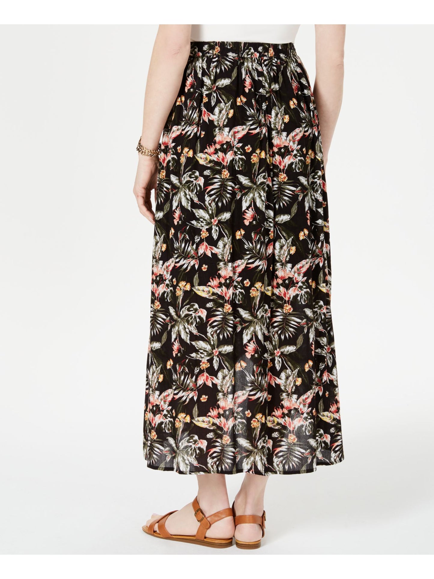 Saia midi estampada estilo &amp; co feminina tamanho pequeno