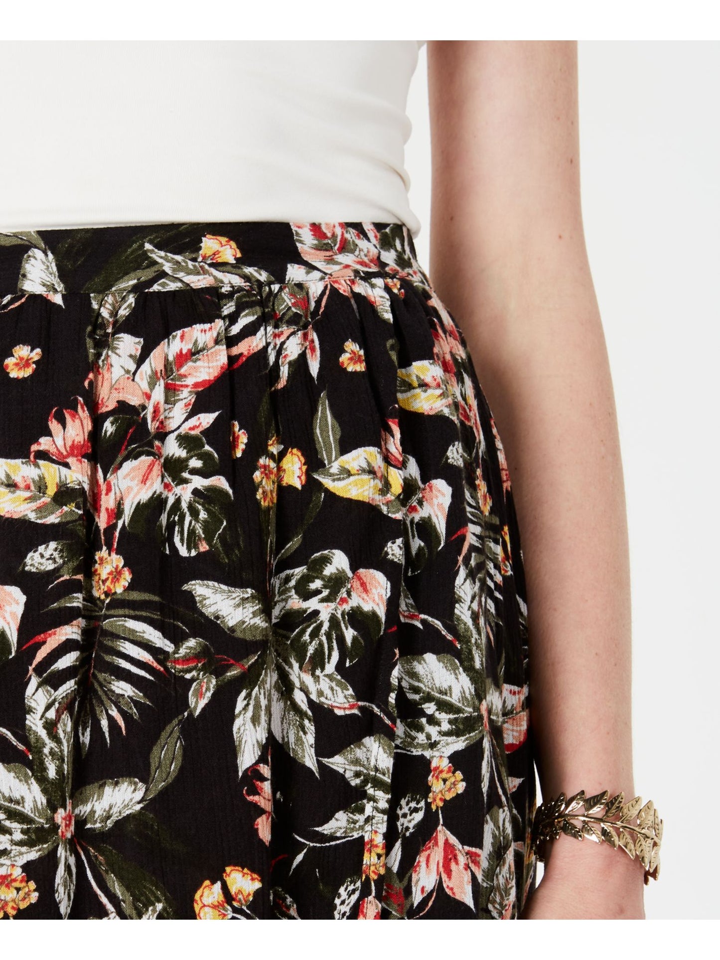 Saia midi estampada estilo &amp; co feminina tamanho pequeno