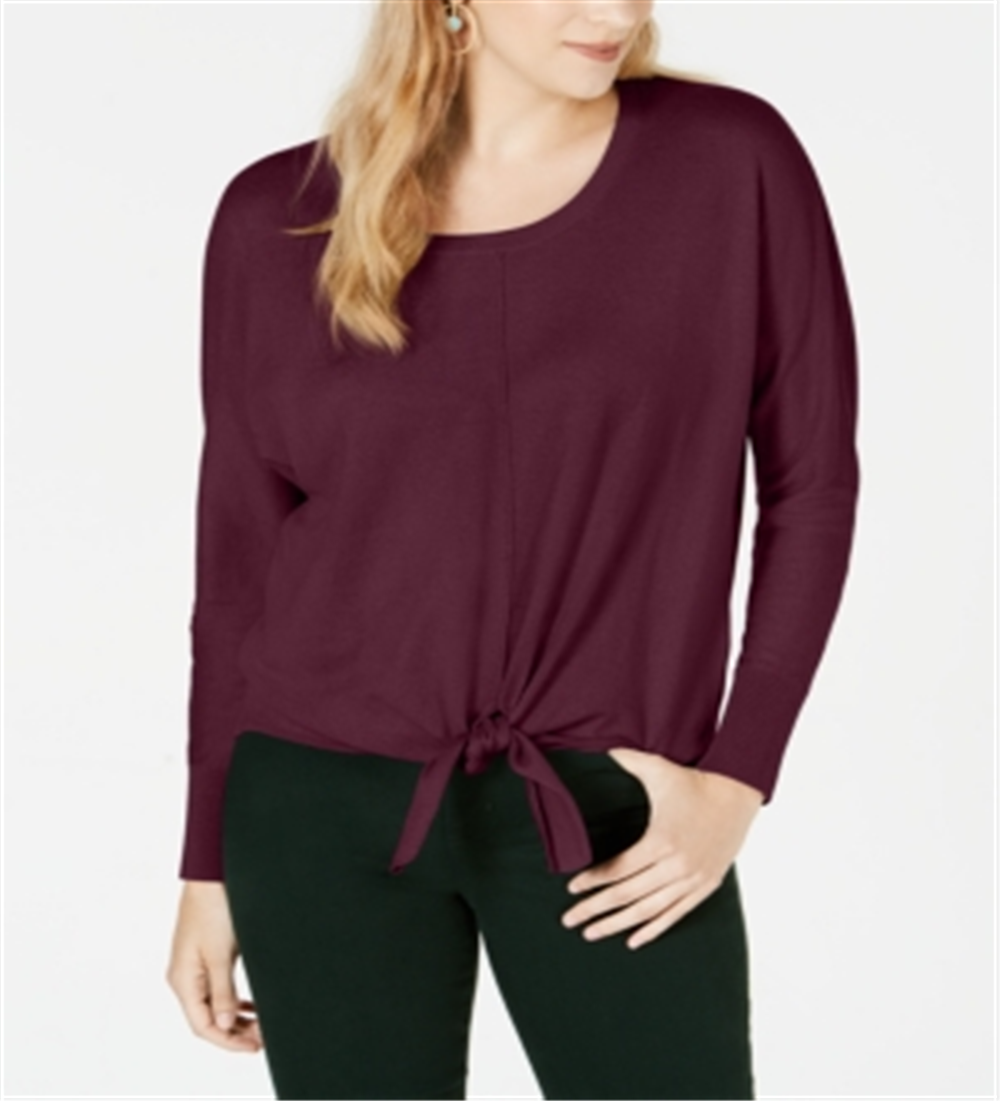 Suéter feminino com amarração frontal estilo Winestone tamanho pequeno G