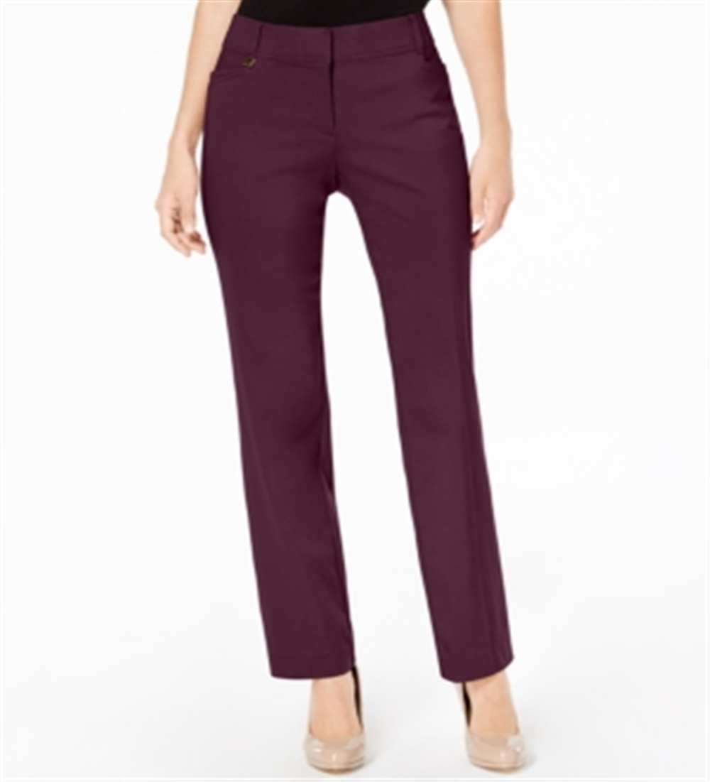Calça feminina JM Collection Tummy Control Curvy Fit vermelha tamanho 16x4,5