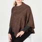 Poncho envelope feminino Karen Scott marrom tamanho P/M