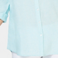 Camisa de linho feminina Charter Club, azul, tamanho X-S