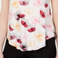 Camiseta feminina Alfani floral manga curta marrom tamanho pequeno grande