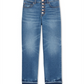Calça jeans feminina rasgada e reta, tamanho 0, azul, da INC International Concepts