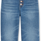 Calça jeans feminina rasgada e reta, tamanho 0, azul, da INC International Concepts