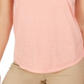 Camiseta feminina estilo &amp; co com decote em V e estampa Burnout, laranja, tamanho P