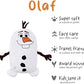 Cubcoats Olaf Frozen 2 em 1 infantil, moletom com zíper clássico transformador e pelúcia macia, branco