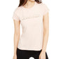 Camiseta Calvin Klein Feminina Gola Redonda com Logotipo e Estampa Rosa Tamanho P
