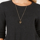 Suéter plissado alto e baixo feminino Style &amp; Co, cinza e preto, tamanho pequeno P