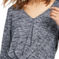 INC International Concepts Top Feminino Shine Twist Front Azul Tamanho XS