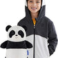 Cubcoats Papo The Panda 2 em 1 com capuz e pelúcia macia, preto e branco, unissex
