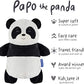 Cubcoats Papo The Panda 2 em 1 com capuz e pelúcia macia, preto e branco, unissex