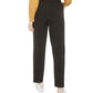 Calça feminina Bar III xadrez com zíper e bolsos, para usar no trabalho, perna reta, preta, tamanho 6